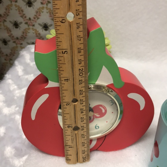 CHERRY 3 Piece decor Frame votive candle clock vintage 1990s - Picture 7 of 13